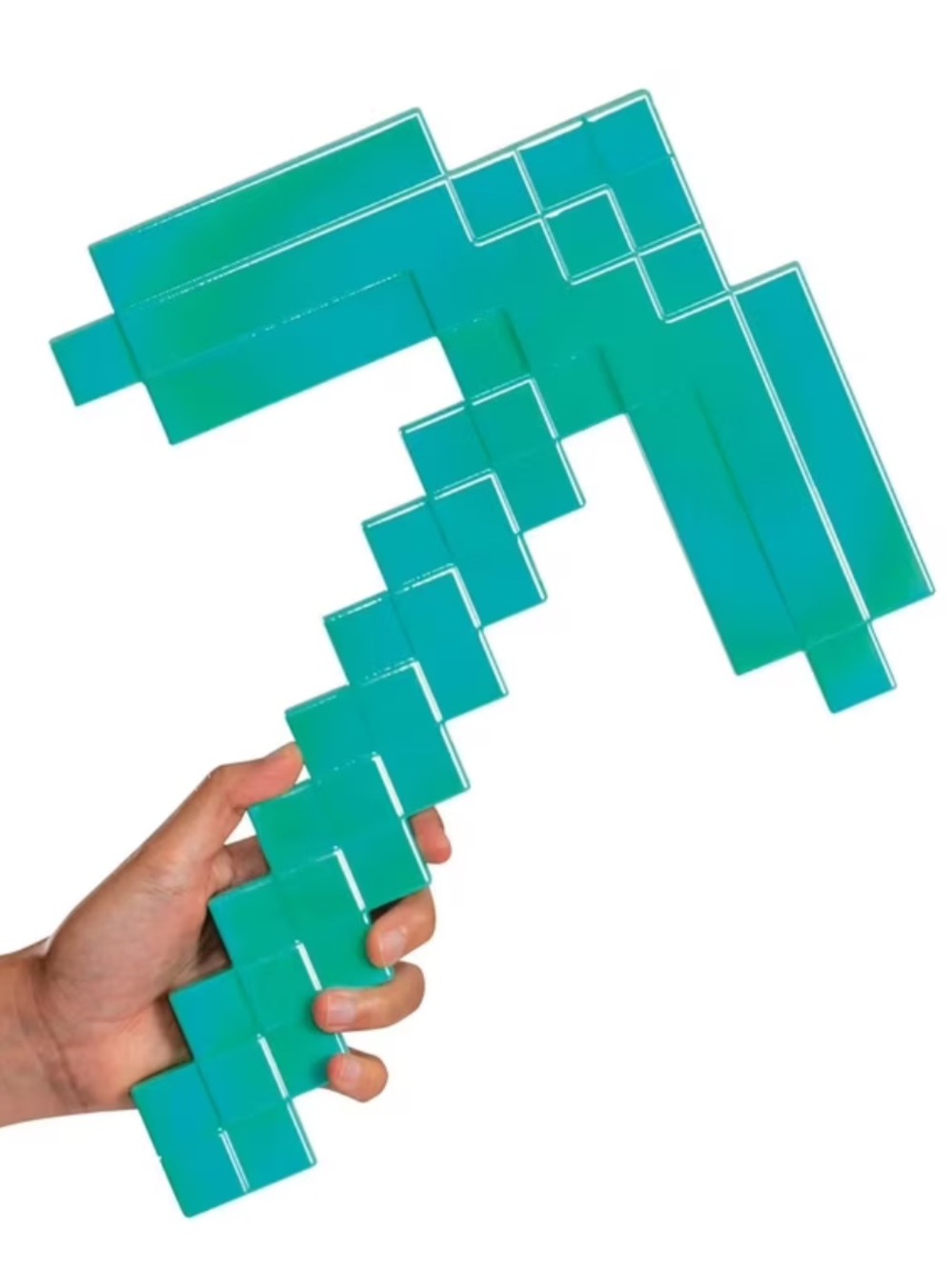 Minecraft Diamond Pickaxe costume Accessory toy - Teal Green NEW Halloween